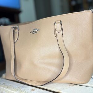 Coach Tan Leather Tote Bag